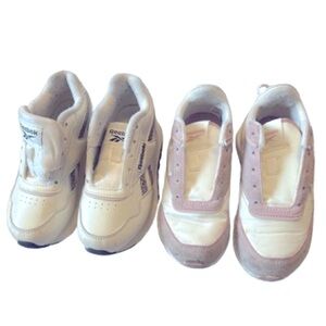 Reebok White and Black Sneakers Classic Retro Design